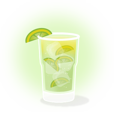 Caipirinha cocktail illustration