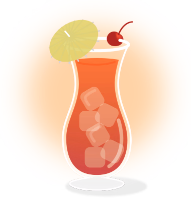 Hurricane cocktail illustration