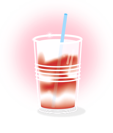 Miami Vice cocktail illustration