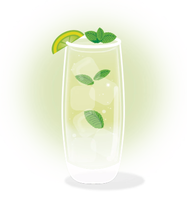Mojito cocktail illustration