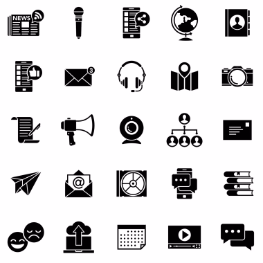 Custom black icon set