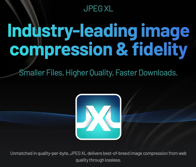 Screen shot of the JPEG XL Community Site Landing Page