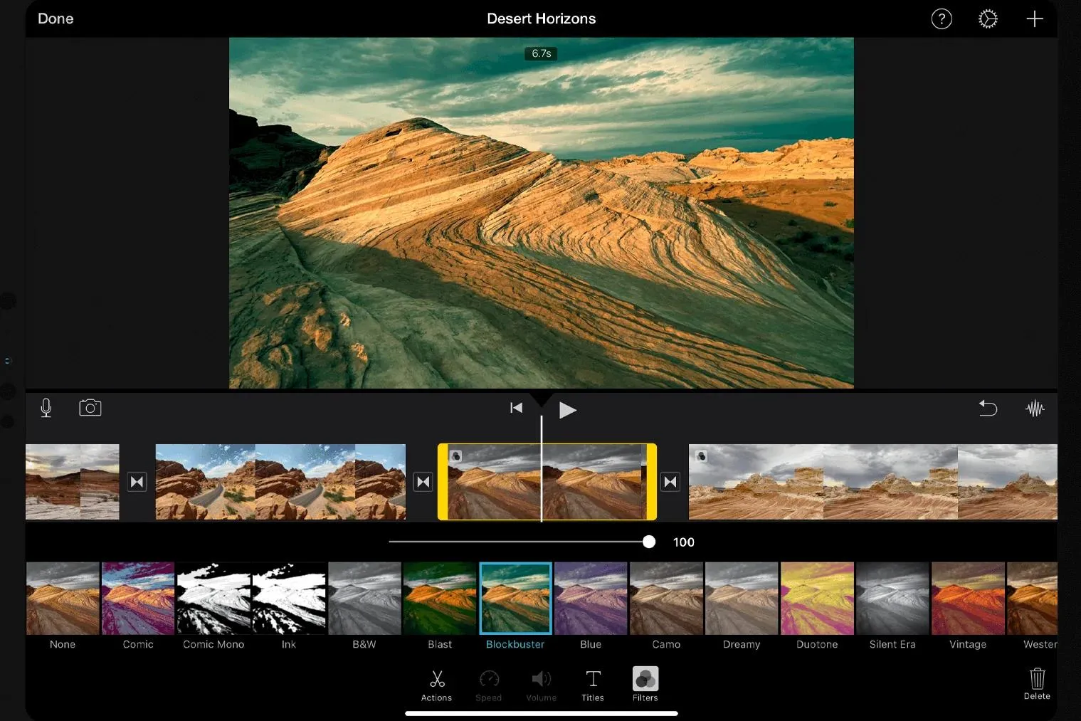 iMovie Interface