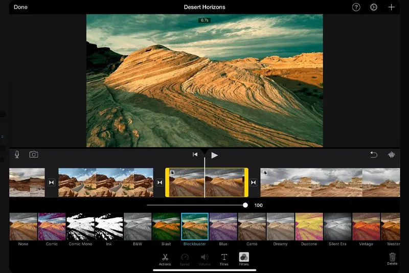 iMovie Interface